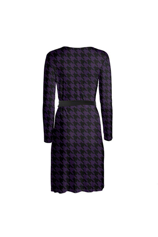 Purple Houndstooth Wrap Dress – Objet D'Art